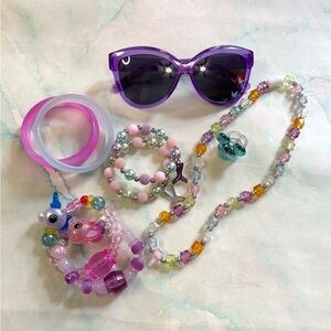 Colorful Kids' Accessory Set with Sunglasses